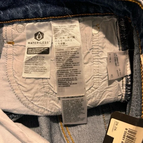 LEVI’S Sz 26 x 26 Jeans Wedgie Straight Vintage I spired Style High Waisted NEW - Picture 12 of 13